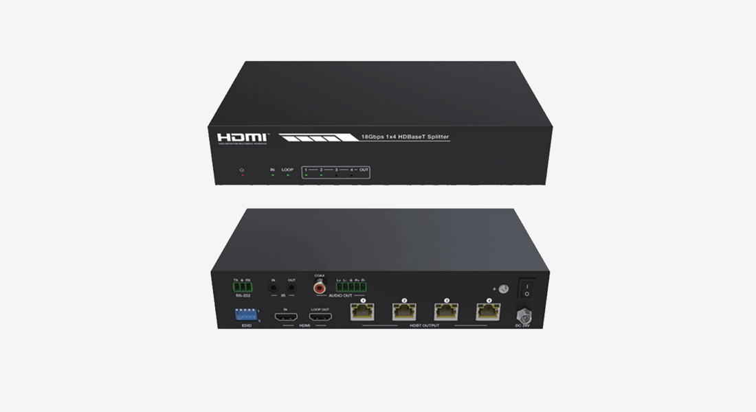 HDBaseT 4K60 1*4分配器带150米延长